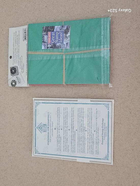 NIP PERSONAL STAMP EXCHANGE LINEN ENVELOPES & HERO ARTS RED GREEN CARD ENVELOPES - Picture 4 of 4